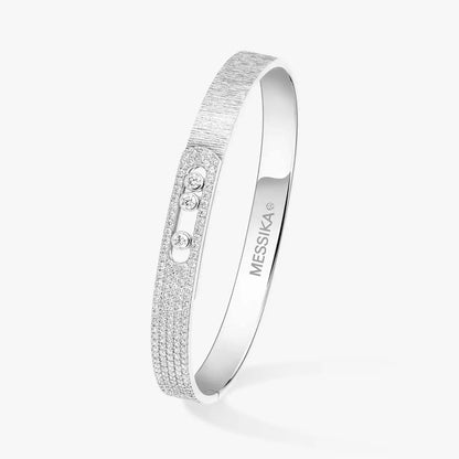 [Luxery]Move Noa Ciselé half pavé bangle