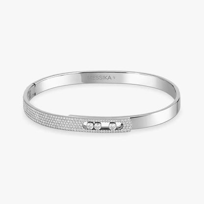 [Luxery]Move Noa Rose Gold Pavé Diamond Bangle Bracelet