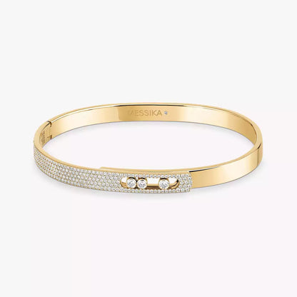 [Luxery]Move Noa Rose Gold Pavé Diamond Bangle Bracelet