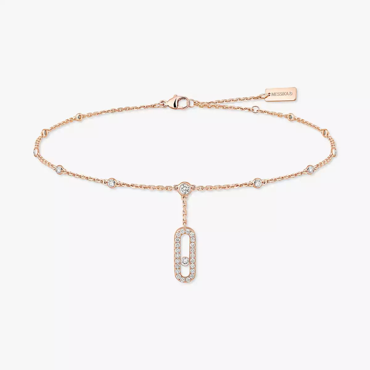 [Luxery] Move Uno pavé ankle bracelet