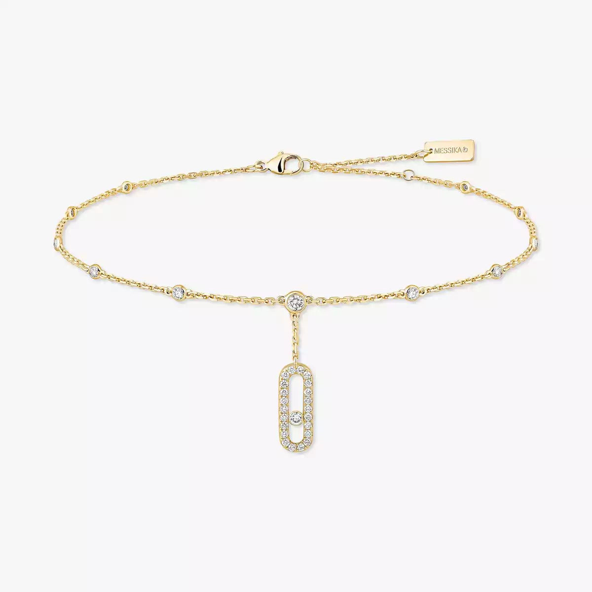 [Luxery] Move Uno pavé ankle bracelet