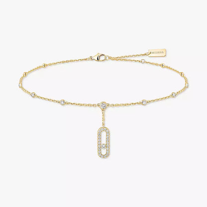 [Luxery] Move Uno pavé ankle bracelet