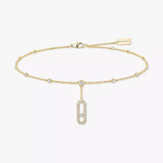 [Luxery] Move Uno pavé ankle bracelet