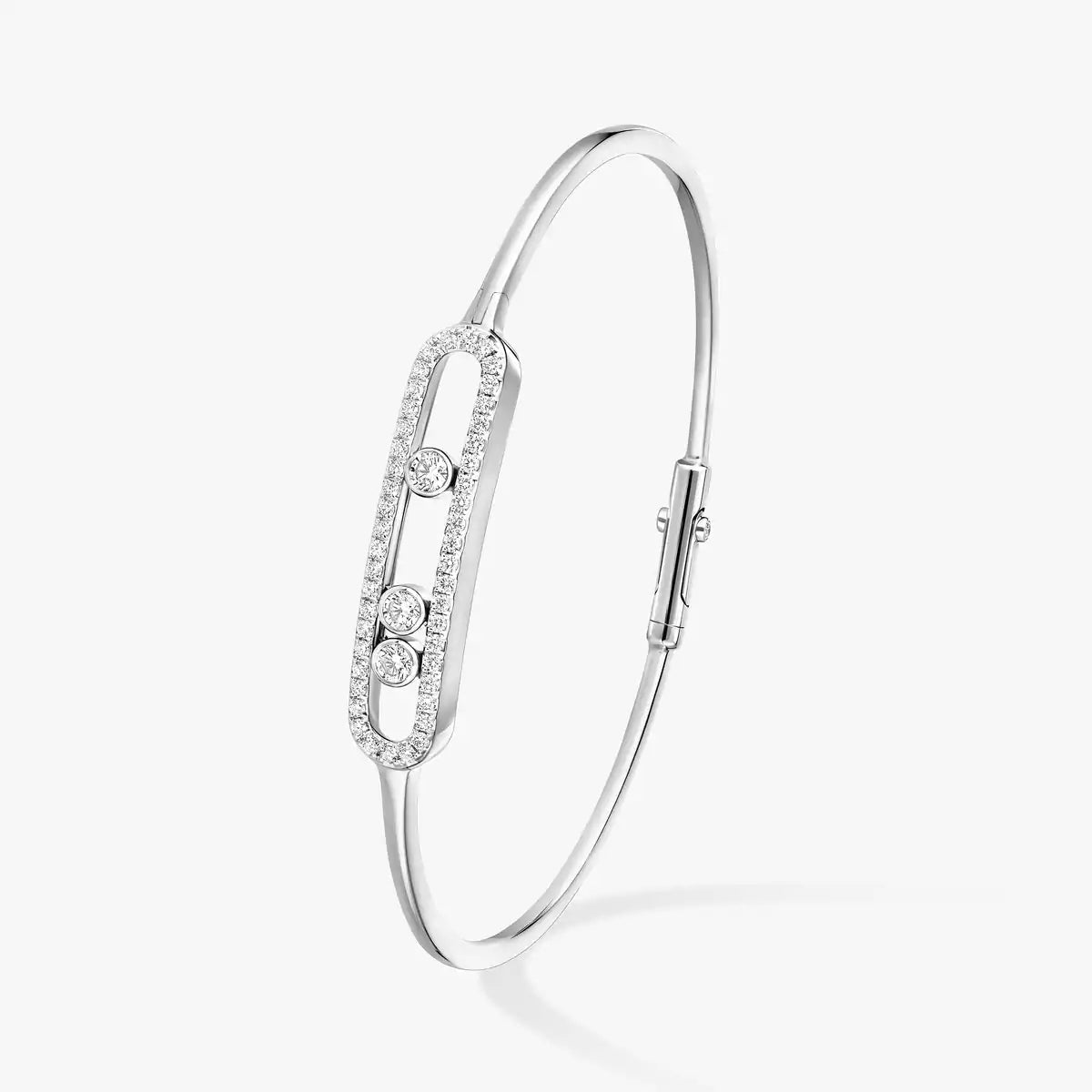[Luxery]Move Pavé Diamond Bangle Bracelet M