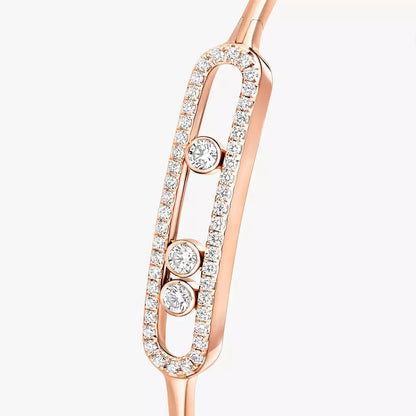 [Luxery]Move Pavé Diamond Bangle Bracelet M