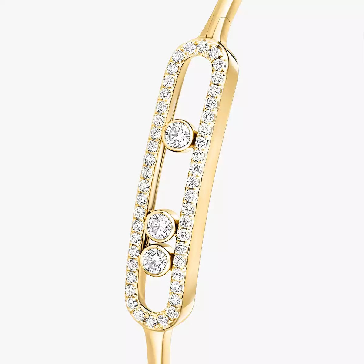 [Luxery]Move Pavé Diamond Bangle Bracelet M