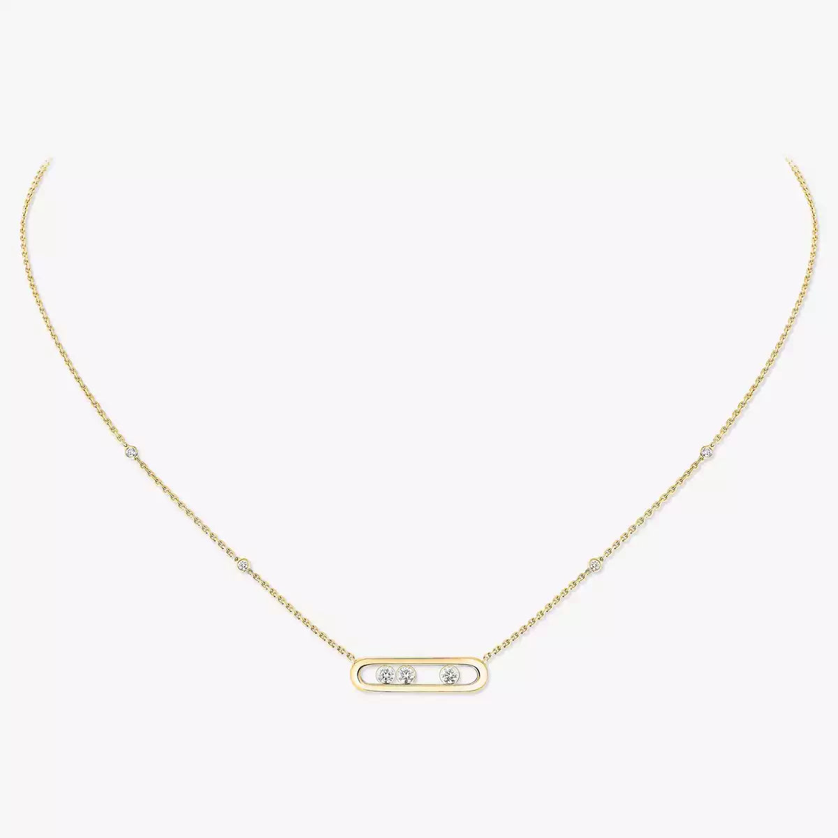 [Luxery] Baby Move Gold Diamond Necklace