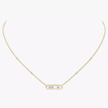 [Luxery] Baby Move Gold Diamond Necklace