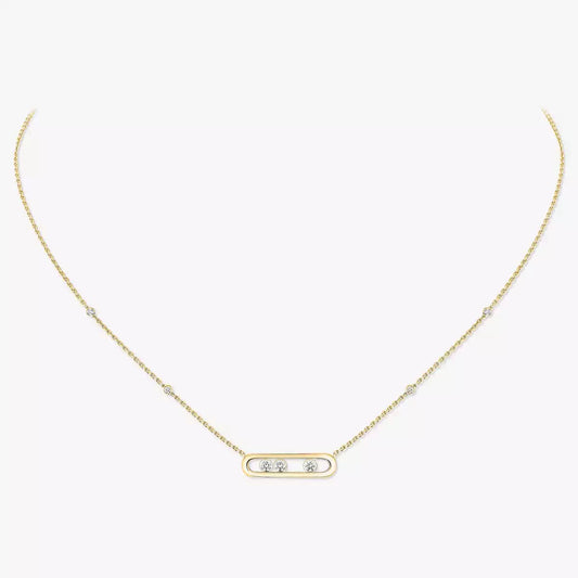 [Luxery] Baby Move Gold Diamond Necklace
