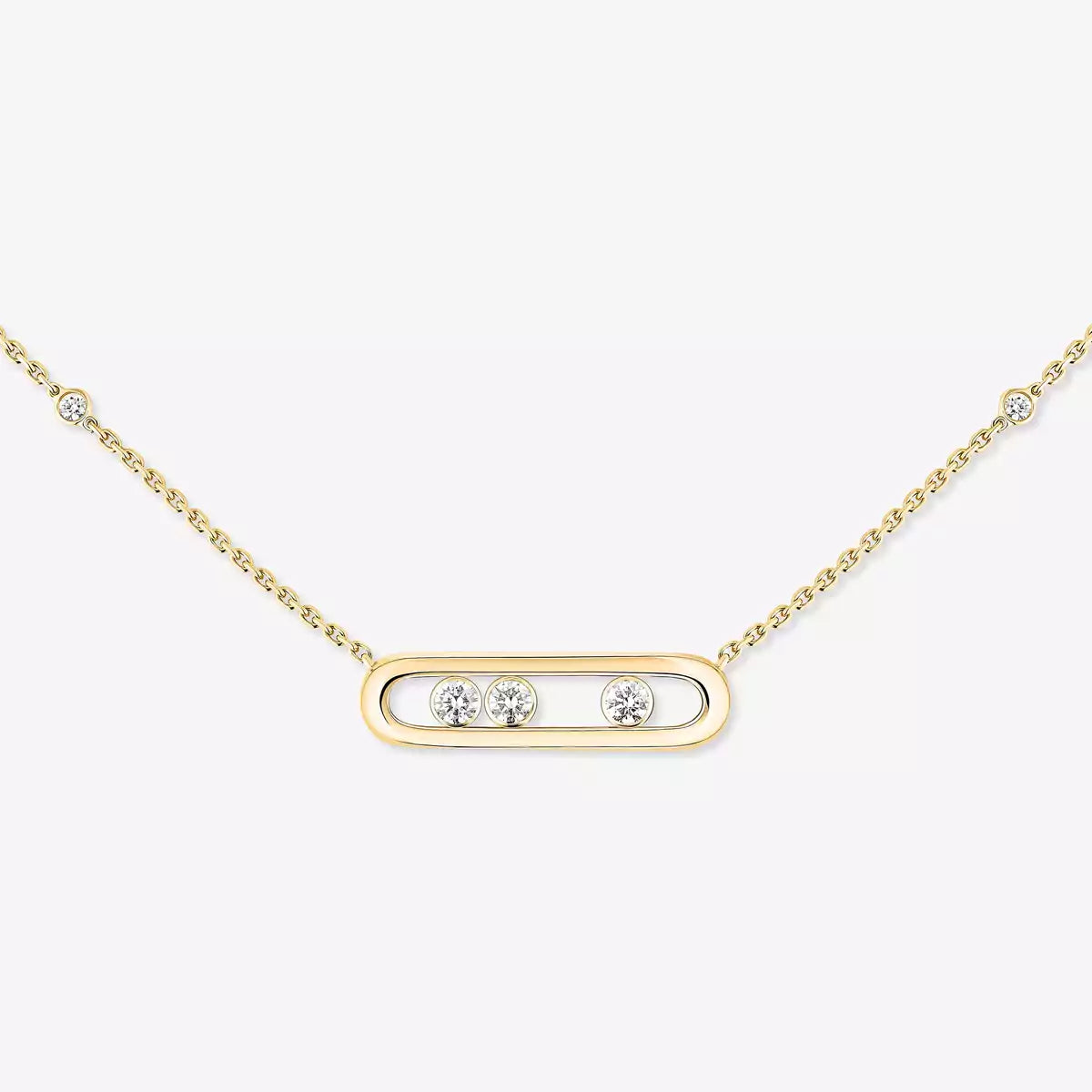 [Luxery] Baby Move Gold Diamond Necklace