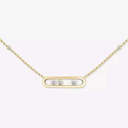 [Luxery] Baby Move Gold Diamond Necklace