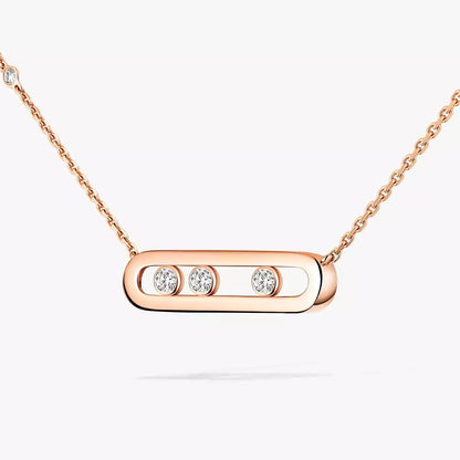 [Luxery] Baby Move Gold Diamond Necklace