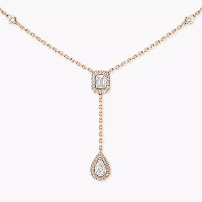 [Luxery]Gold Diamond Tie Necklace