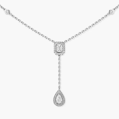 [Luxery]Gold Diamond Tie Necklace