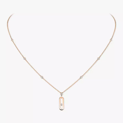 [Luxery] Move Uno Gold Diamond Long Necklace