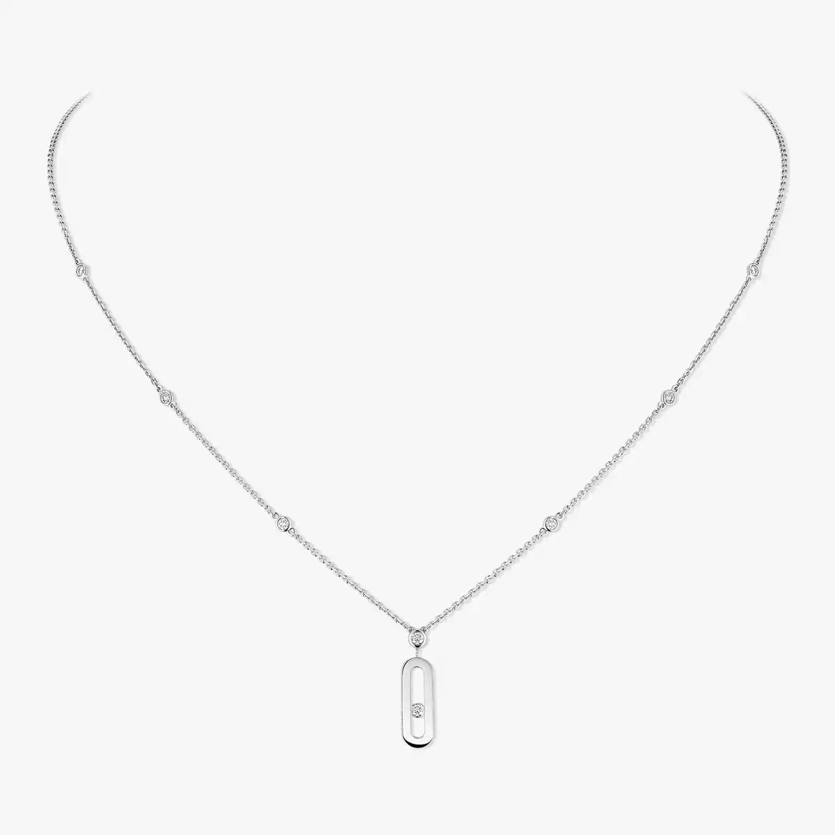 [Luxery] Move Uno Gold Diamond Long Necklace