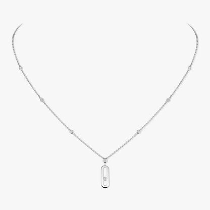 [Luxery] Move Uno Gold Diamond Long Necklace
