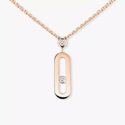 [Luxery] Move Uno Gold Diamond Long Necklace