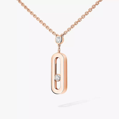 [Luxery] Move Uno Gold Diamond Long Necklace