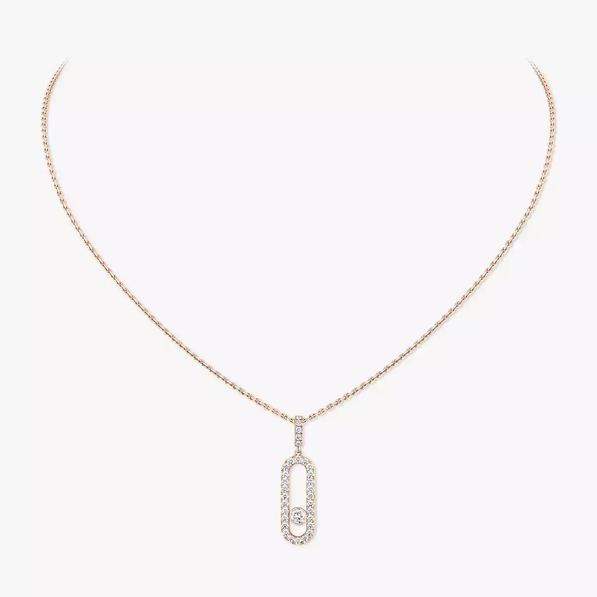 [Luxery]Move Uno Diamond Necklace in Rose Gold