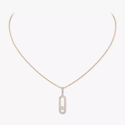 [Luxery]Move Uno Diamond Necklace in Rose Gold