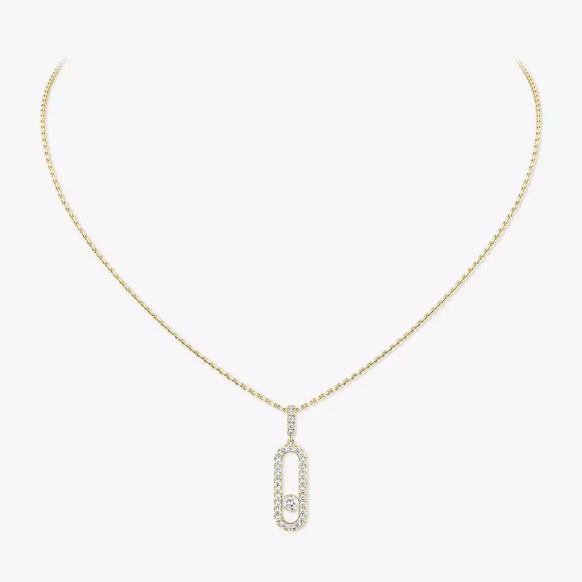 [Luxery]Move Uno Diamond Necklace in Rose Gold