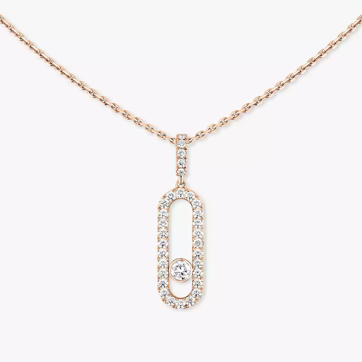 [Luxery]Move Uno Diamond Necklace in Rose Gold