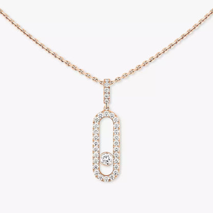 [Luxery]Move Uno Diamond Necklace in Rose Gold