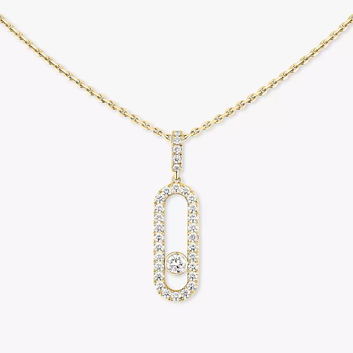 [Luxery]Move Uno Diamond Necklace in Rose Gold