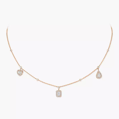 [Luxery]My Twin Diamond Necklace in Silver