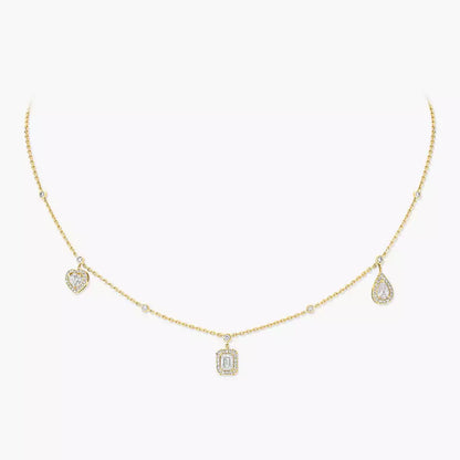 [Luxery]My Twin Diamond Necklace in Silver