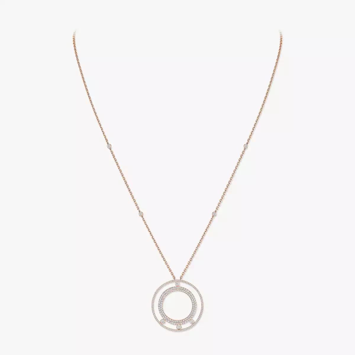 [Luxery]Move Romane Long Pave_-Set Diamond Necklace