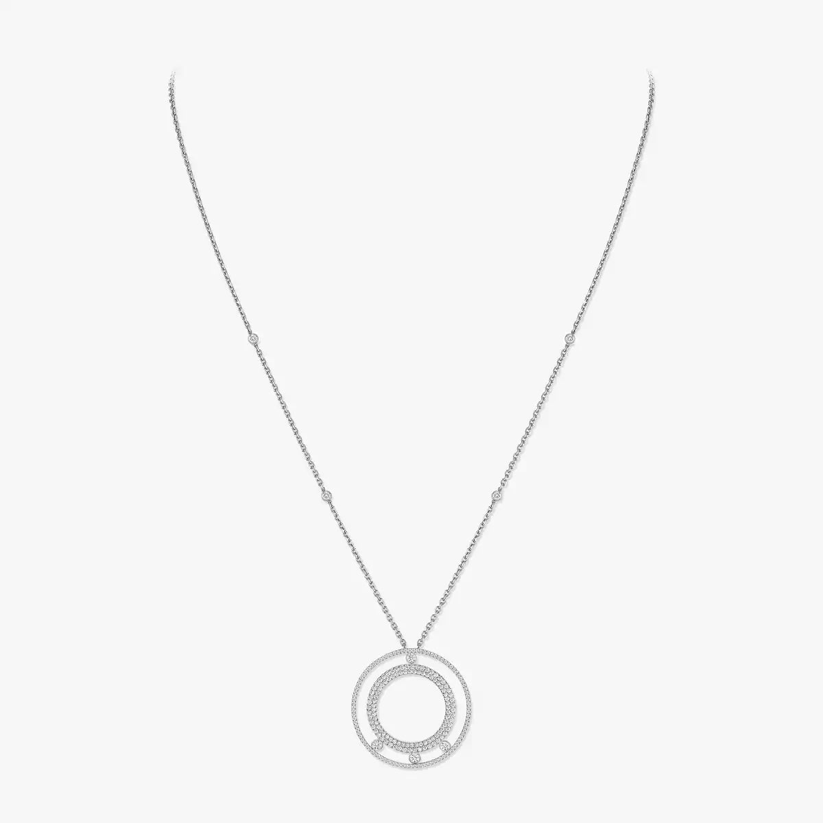 [Luxery]Move Romane Long Pave_-Set Diamond Necklace