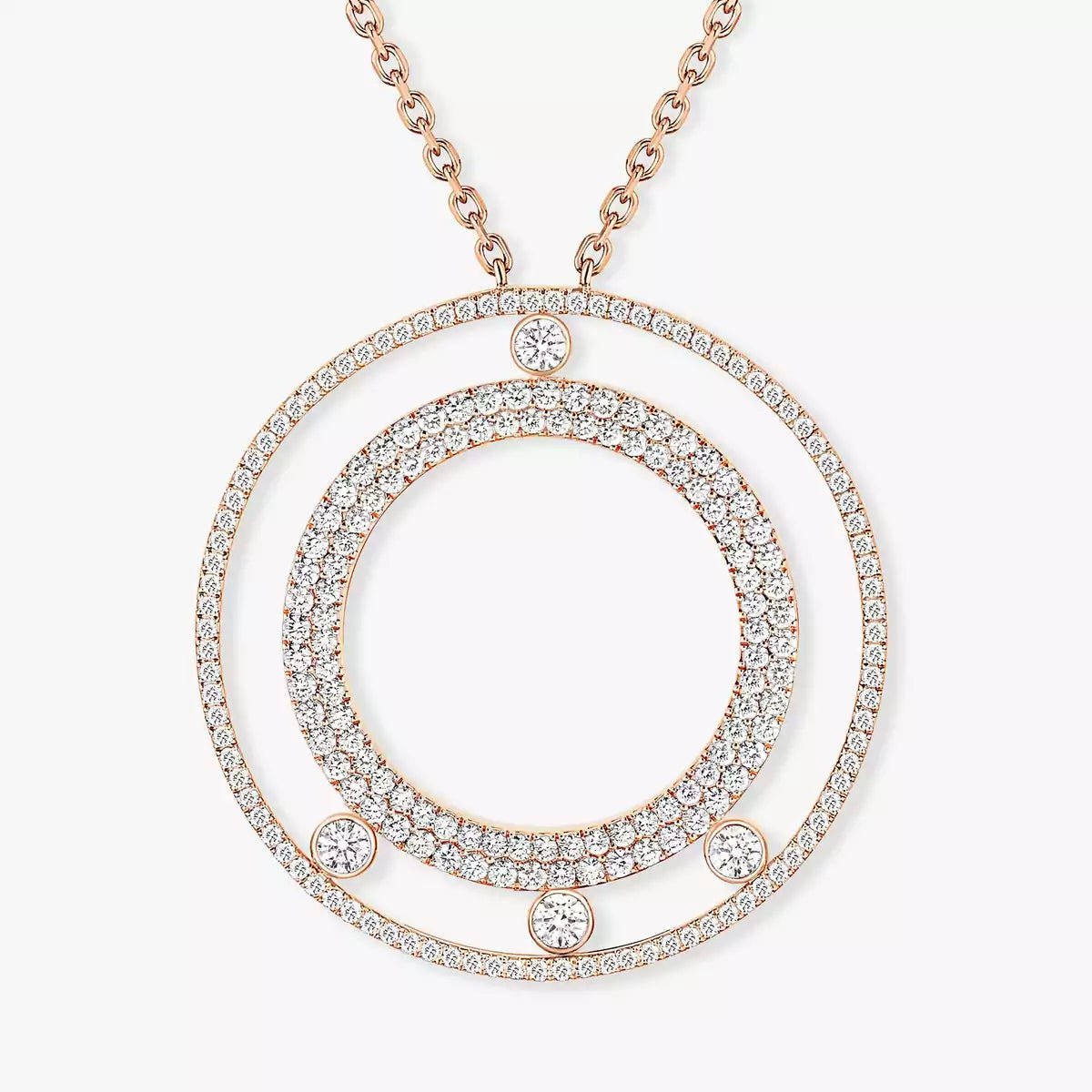 [Luxery]Move Romane Long Pave_-Set Diamond Necklace