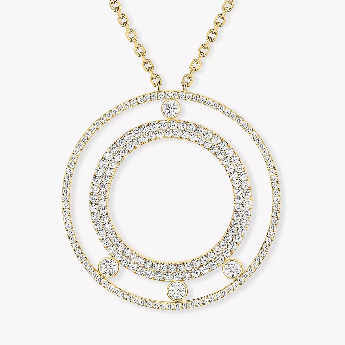 [Luxery]Move Romane Long Pave_-Set Diamond Necklace