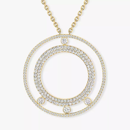[Luxery]Move Romane Long Pave_-Set Diamond Necklace
