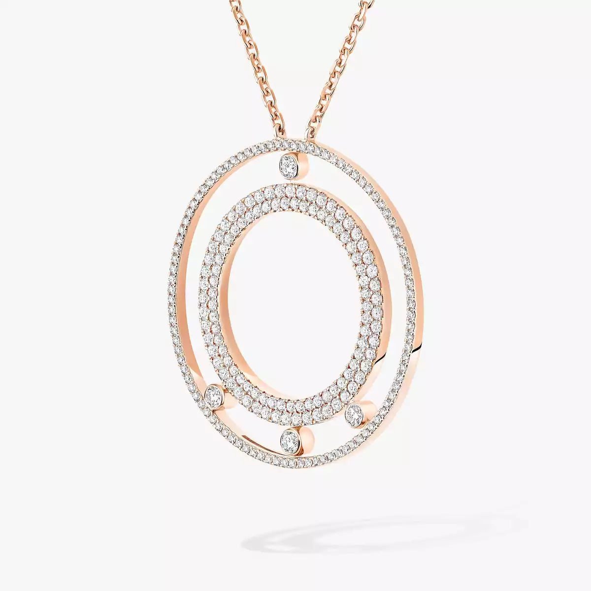 [Luxery]Move Romane Long Pave_-Set Diamond Necklace
