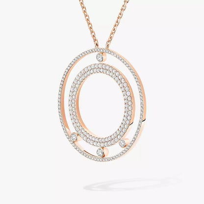 [Luxery]Move Romane Long Pave_-Set Diamond Necklace