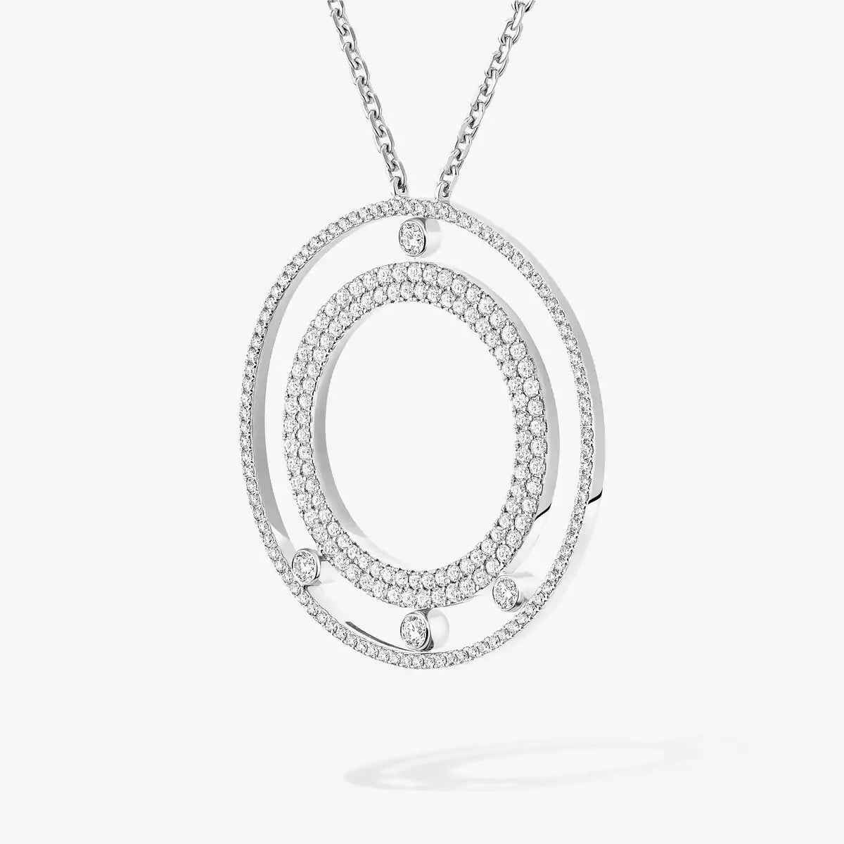 [Luxery]Move Romane Long Pave_-Set Diamond Necklace