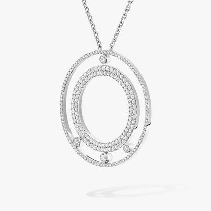 [Luxery]Move Romane Long Pave_-Set Diamond Necklace