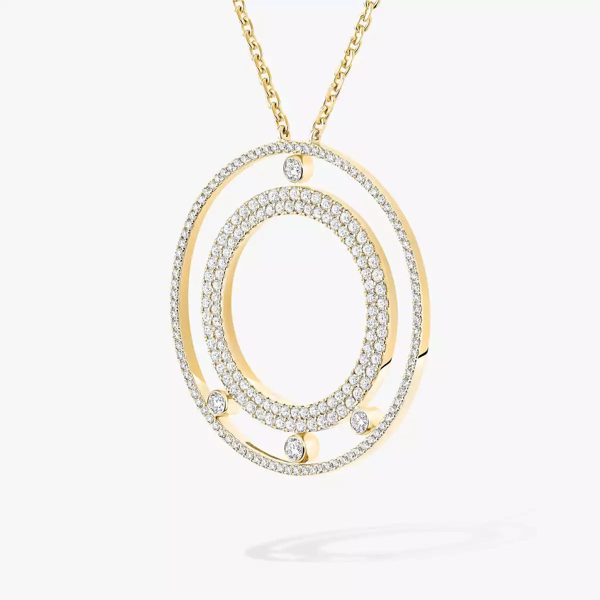 [Luxery]Move Romane Long Pave_-Set Diamond Necklace