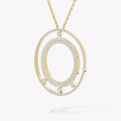 [Luxery]Move Romane Long Pave_-Set Diamond Necklace
