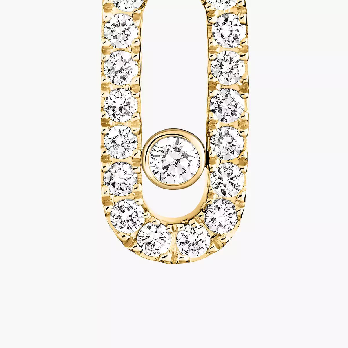 [Luxery]Move Uno Single Diamond Hoop Earring