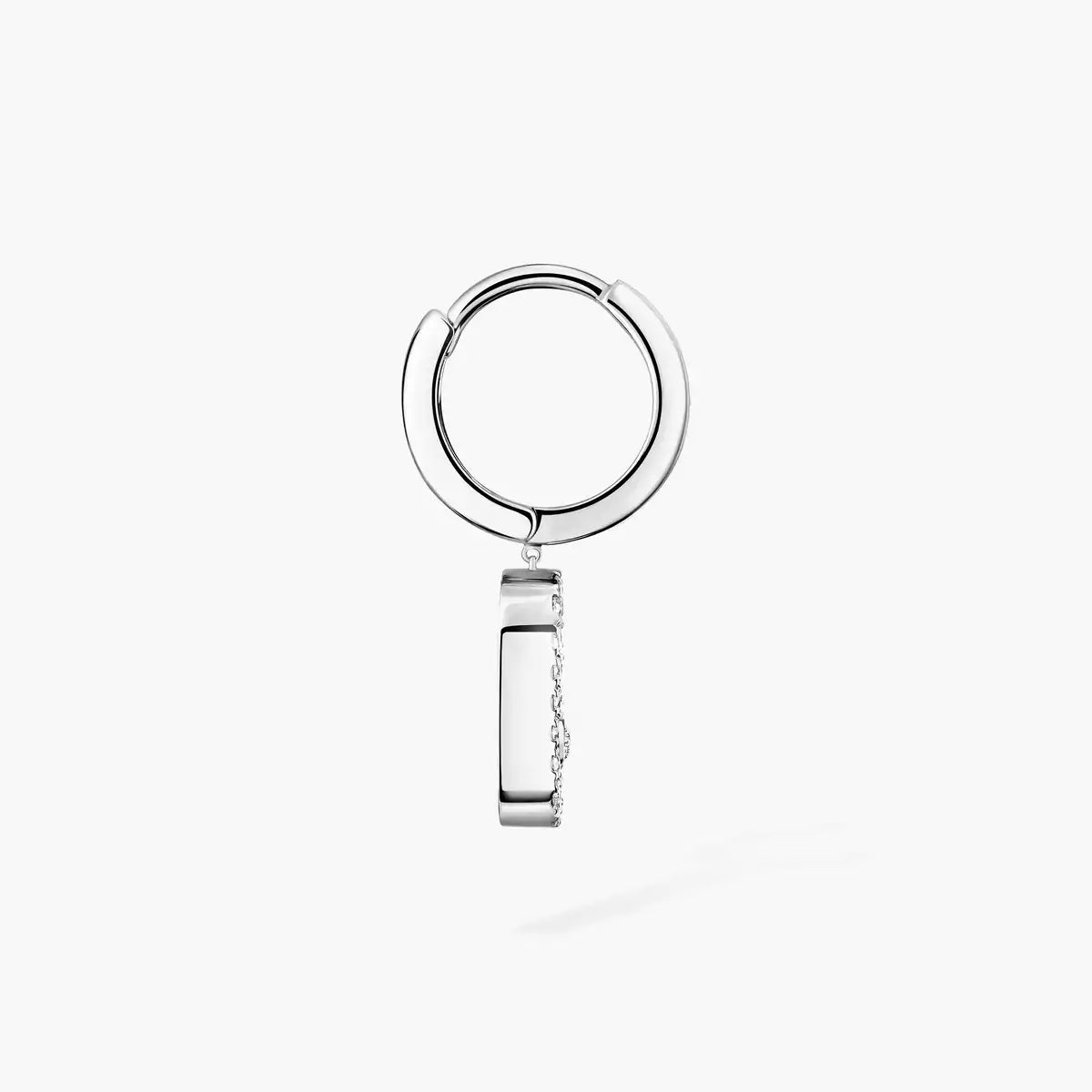 [Luxery]Move Uno Single Diamond Hoop Earring