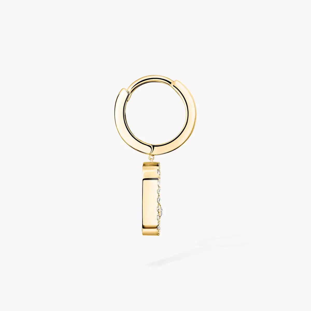 [Luxery]Move Uno Single Diamond Hoop Earring
