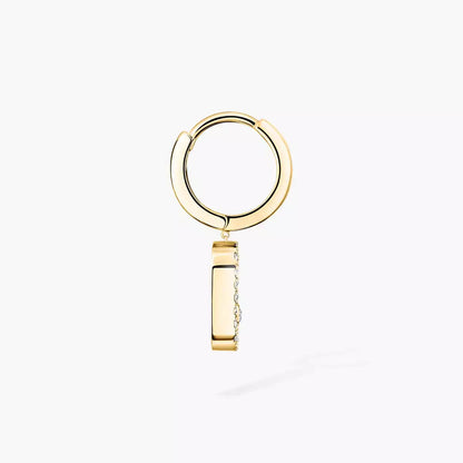 [Luxery]Move Uno Single Diamond Hoop Earring