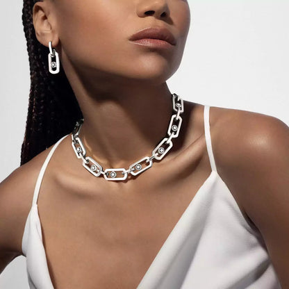 [Luxery] So Move XL Diamond Hoop Earring