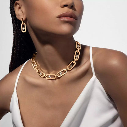 [Luxery]So Move XL Diamond Pendant Earrings