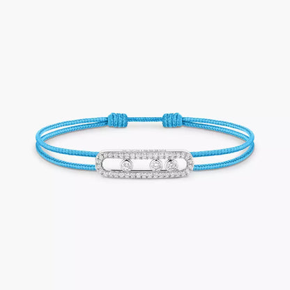 [Luxery]Messika Care(s) pink cord pavé bracelet