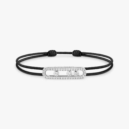 [Luxery]Messika Care(s) pink cord pavé bracelet